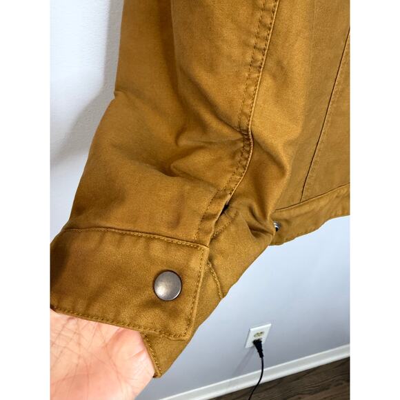 Uniqlo U Lemaire Men U Pile-lined Trucker Jacket Preppy Tan Cotton Moleskin Sz L - Picture 8 of 14